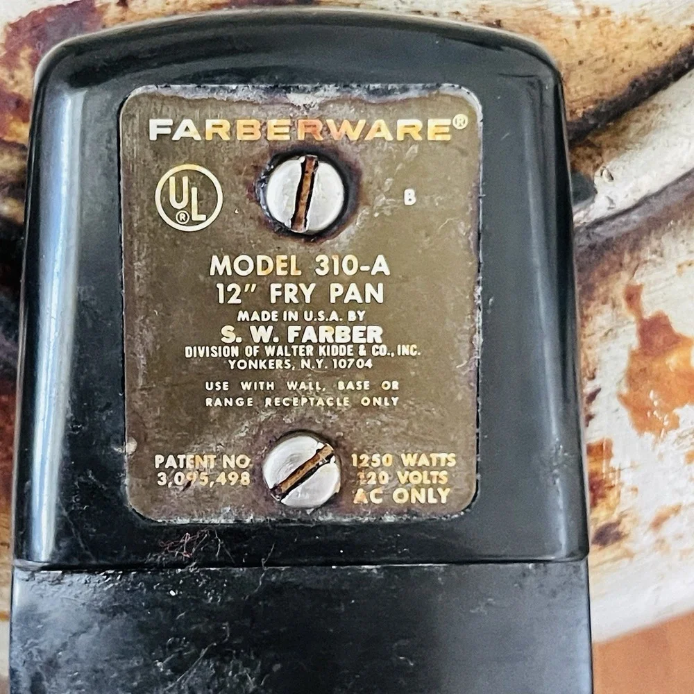 Farberware 312B Electric Fry Pan Stainless Steel 12